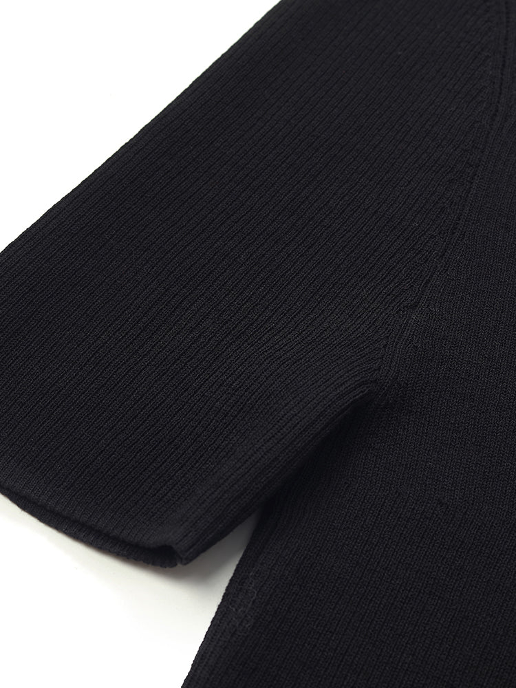 Tencel-İpek Karışımlı Dekolteli Kadın Örme Üst