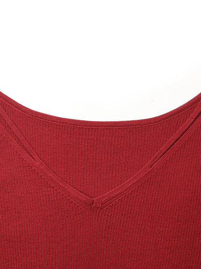 Tencel-İpek Karışımlı Dekolteli Kadın Örme Üst