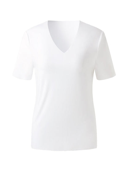 İkili Paket (Siyah Beyaz) Modal V Yaka Unisex Tişört