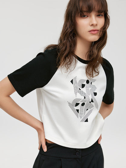 Goelıa X Chrıstıne Phung Raglan Kollu Crop Tişört