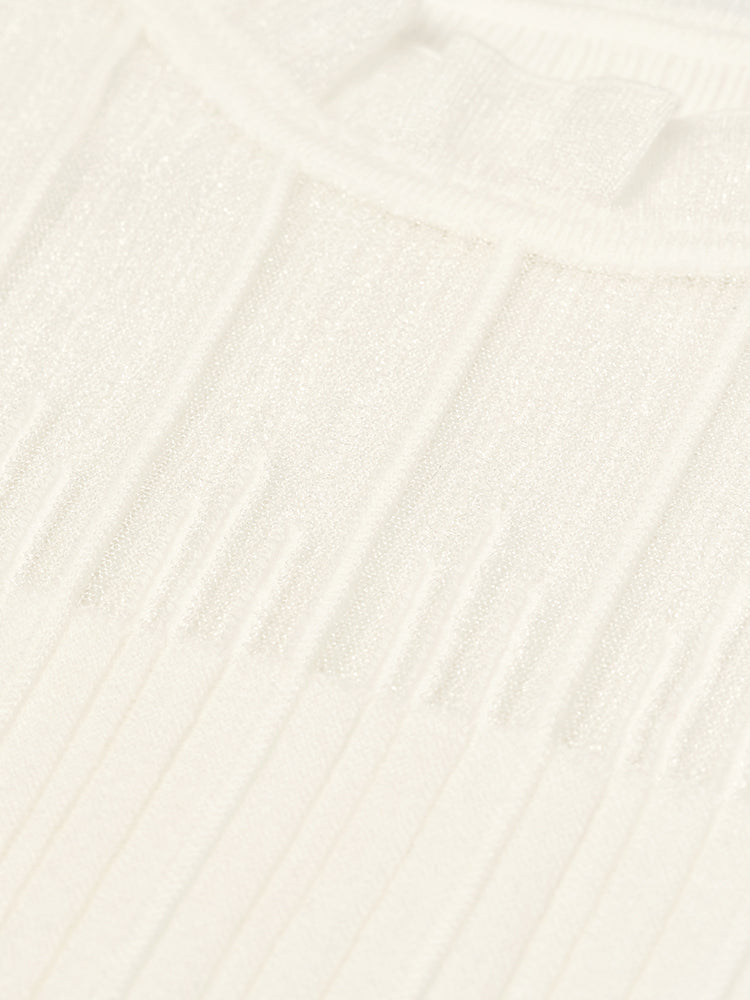 Tencel Yün Dantel Fırfırlı Kazak