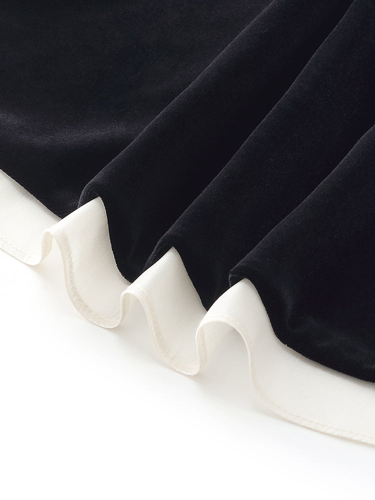 Kadife Fırfırlı Ceket Ve Pantolon İki Parçalı Takım