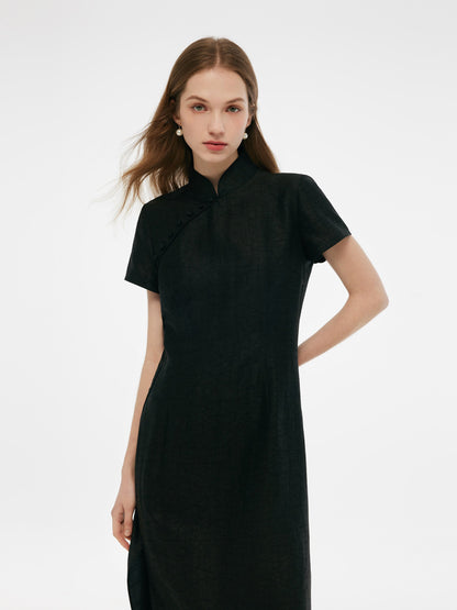 Xiang Yun İpek Kadın Qipao Maxi Elbise