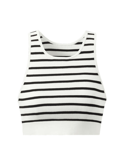 Çizgili Kadın Crop Top