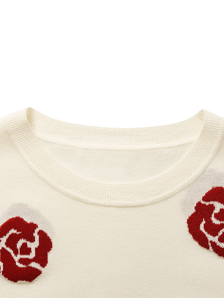 Tencel Rose Jakarlı Kadın Triko Üst