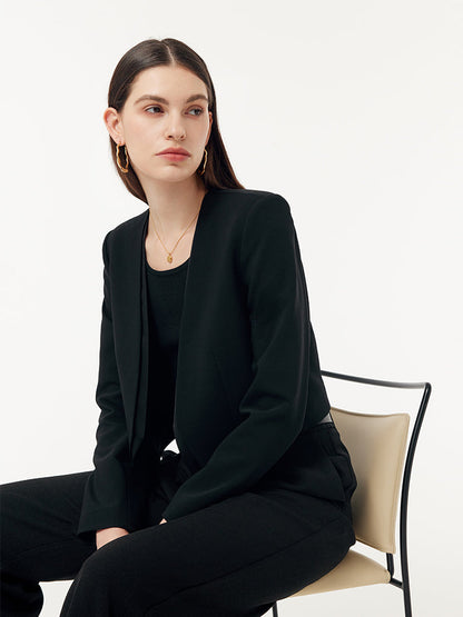 Yün Çift Kat Kadın Blazer