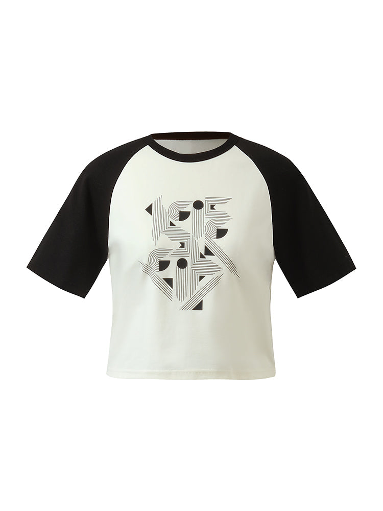 Goelıa X Chrıstıne Phung Raglan Kollu Crop Tişört
