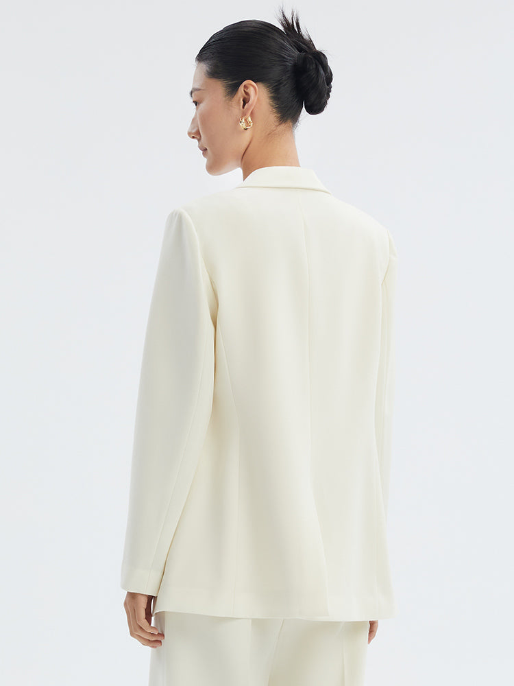 Yıkanabilir Kamgarn Yün Blazer