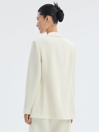 Yıkanabilir Kamgarn Yün Blazer