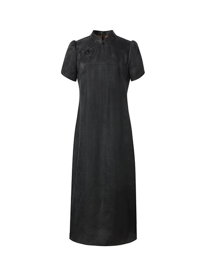 Xiang Yun İpek Kadın Qipao Midi Elbise