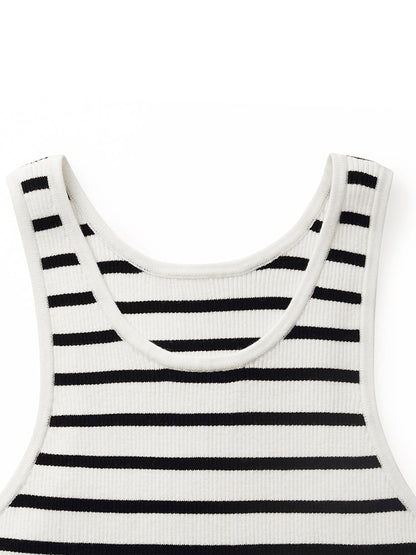 Çizgili Kadın Crop Top