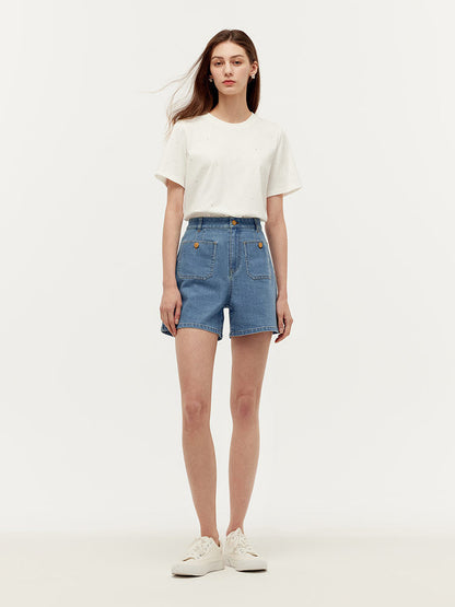 Denim A-Line Kadın Şort