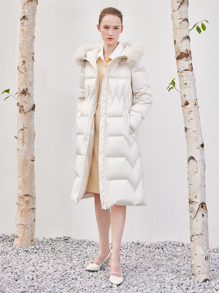 Krem Sarı Çift Katlı Patchwork Midi Elbise