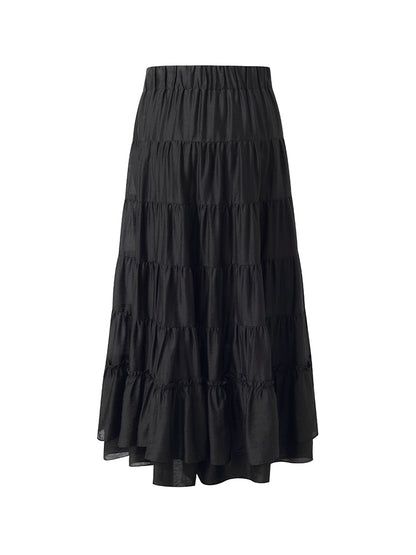 Tencel Kadın Katlı Maxi Etek