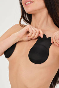 SİYAH 110 Tavşan Göğüs Dikleştirici Yapıştırma Sütyen