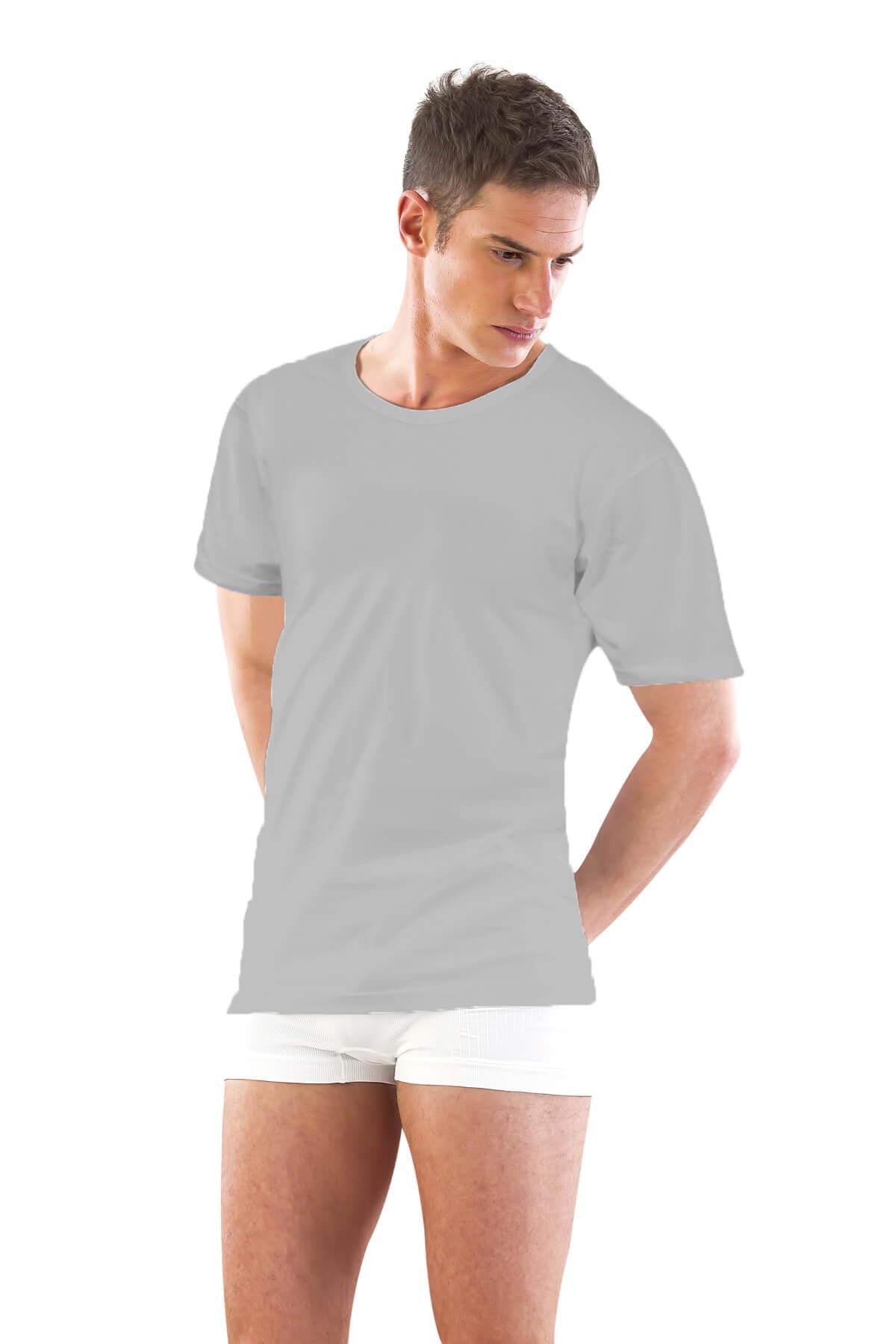 GRİ DesBerries 12350 R Yarım Kol Erkek Atlet