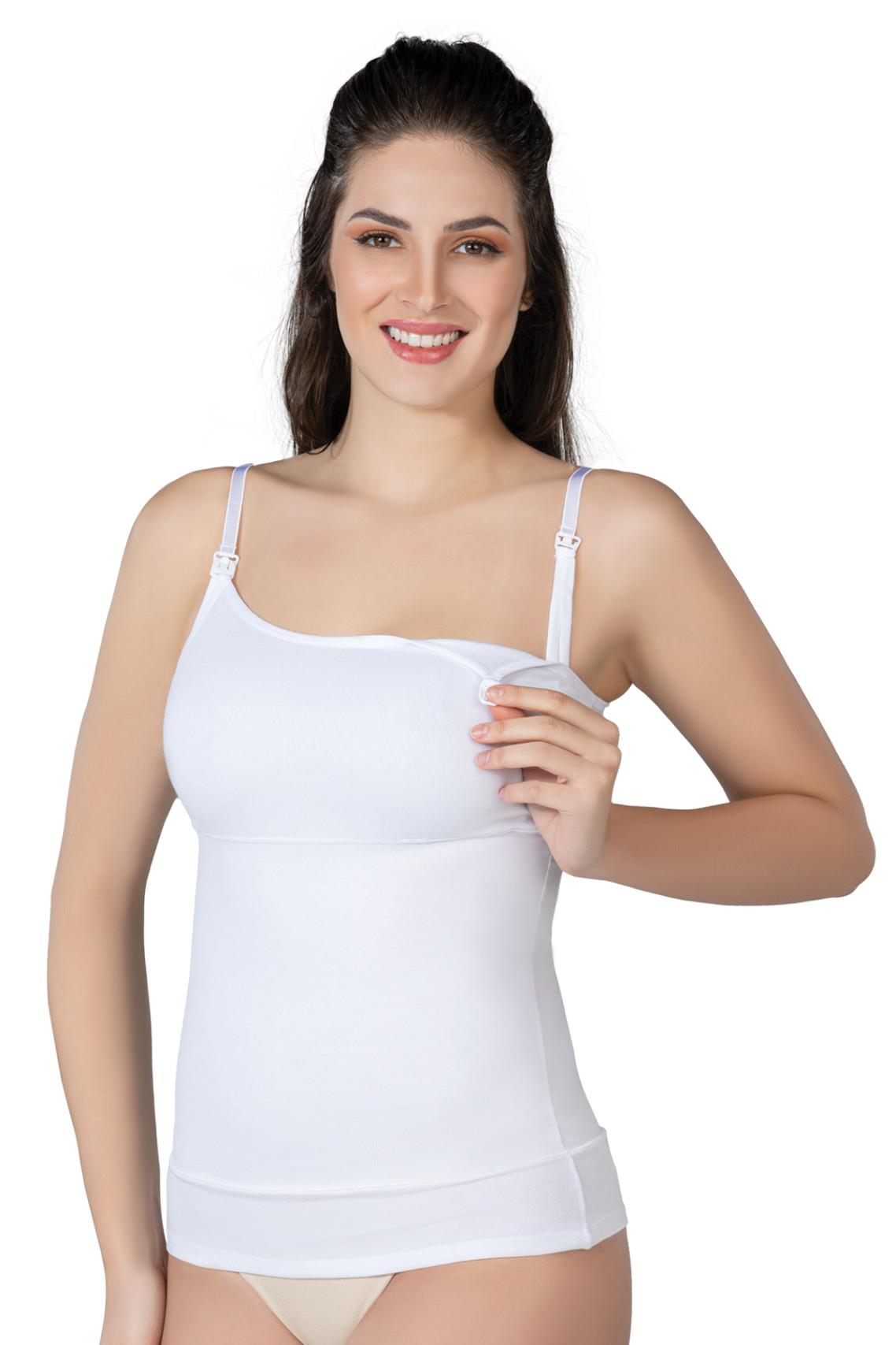 BEYAZ DesBerries 1402 Modal Cotton Emzirme Atlet Korse