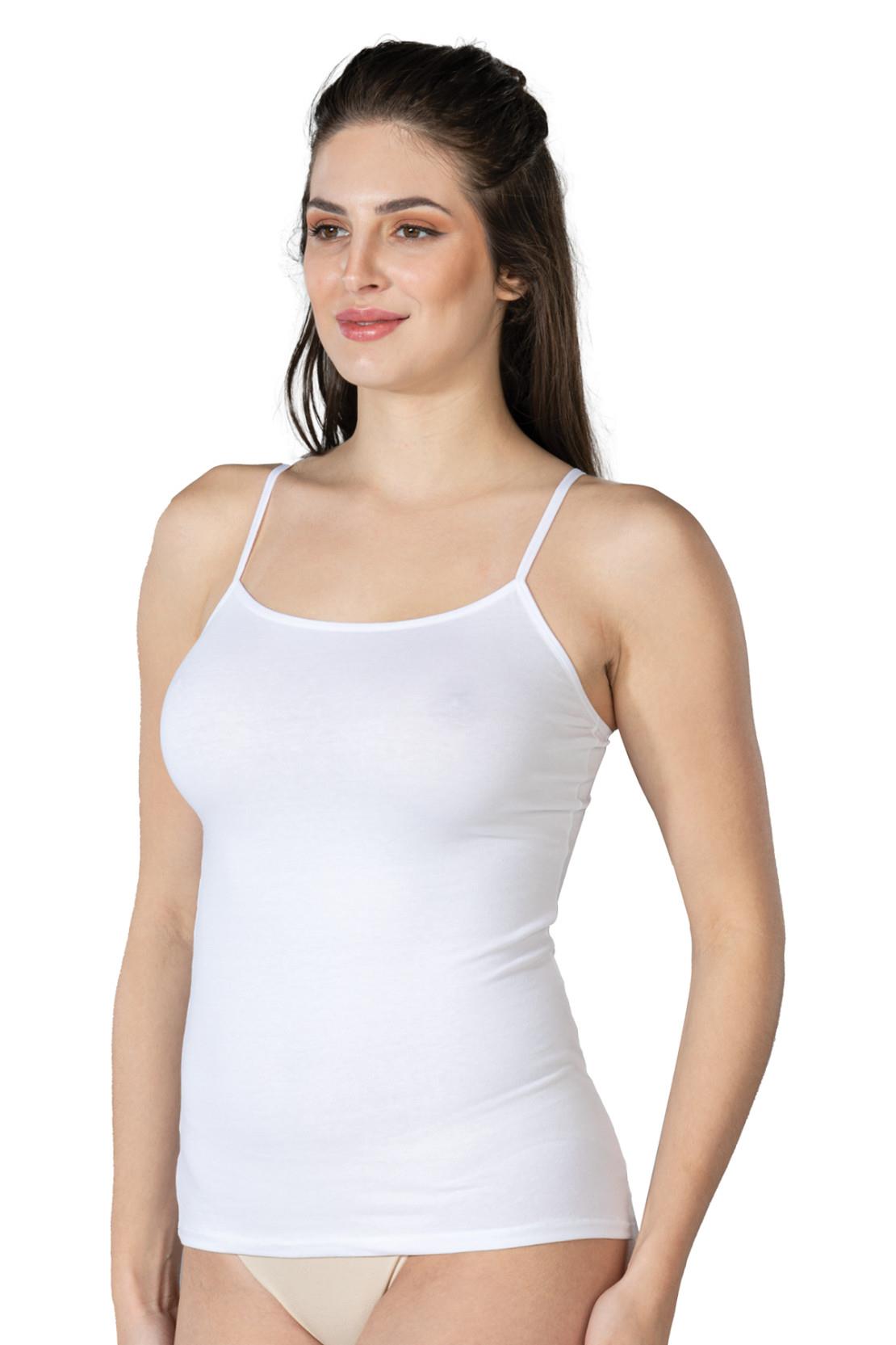 BEYAZ DesBerries 1410 Modal Cotton İnce Askılı Atlet