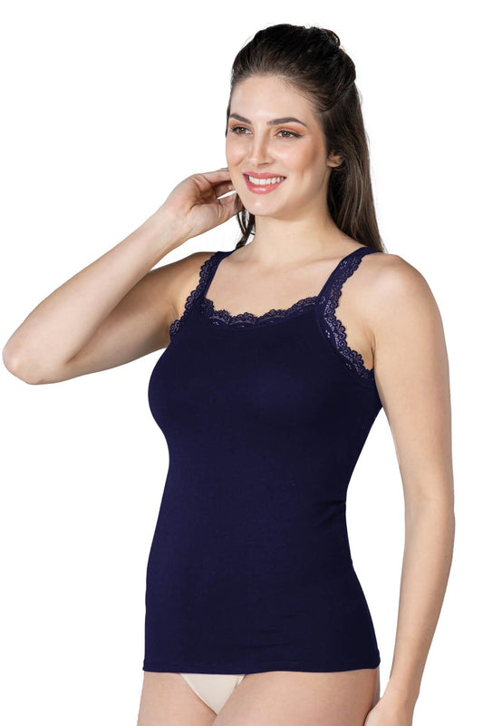 LACİVERT DesBerries 1411 Modal Cotton Dantelli Atlet