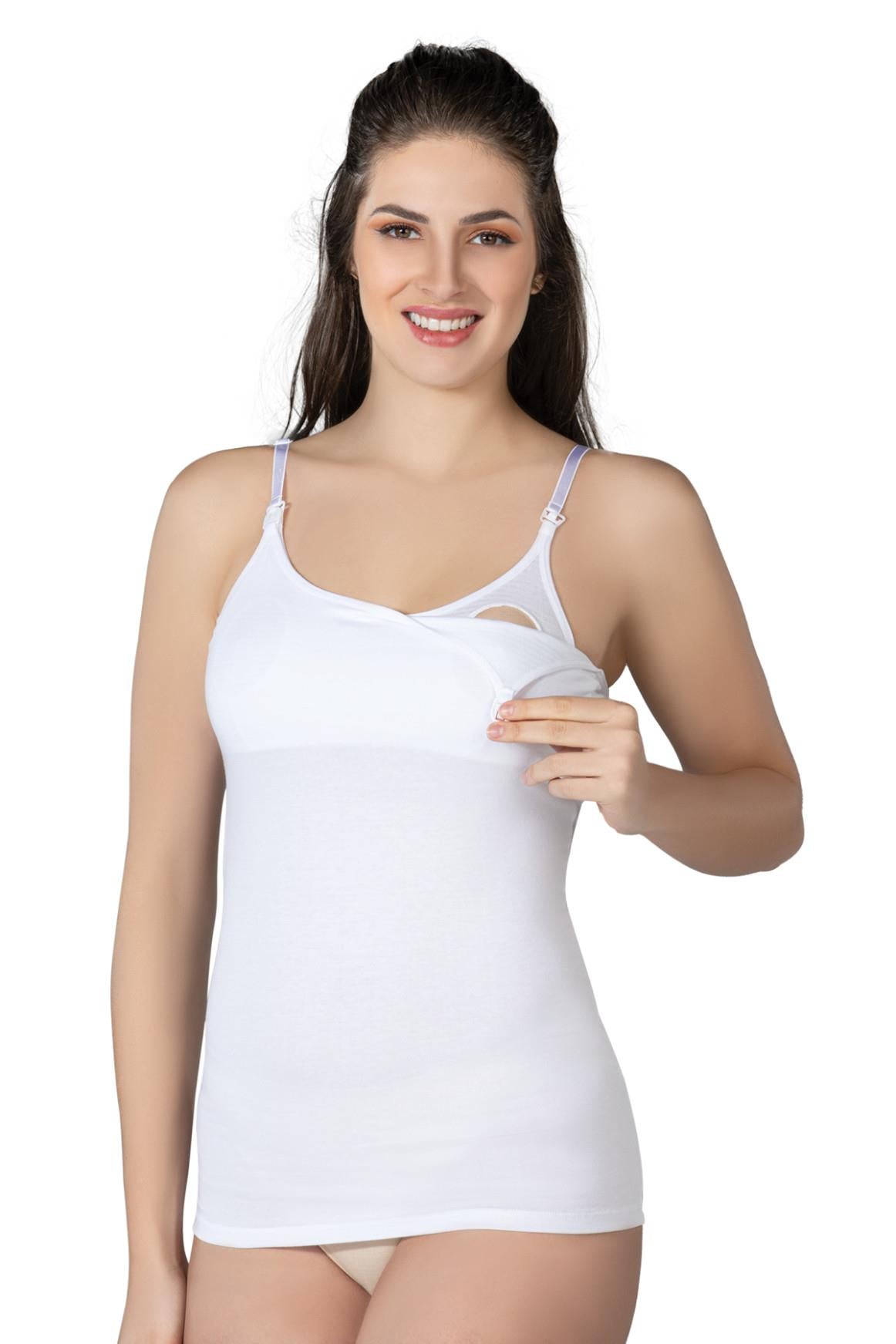 BEYAZ DesBerries 1414 Modal Cotton Emzirme Atlet