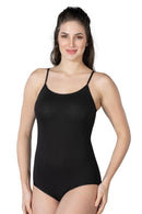 SİYAH DesBerries 1415 Modal Cotton Çıtçıtlı İnce Askılı Body