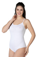 BEYAZ DesBerries 1415 Modal Cotton Çıtçıtlı İnce Askılı Body