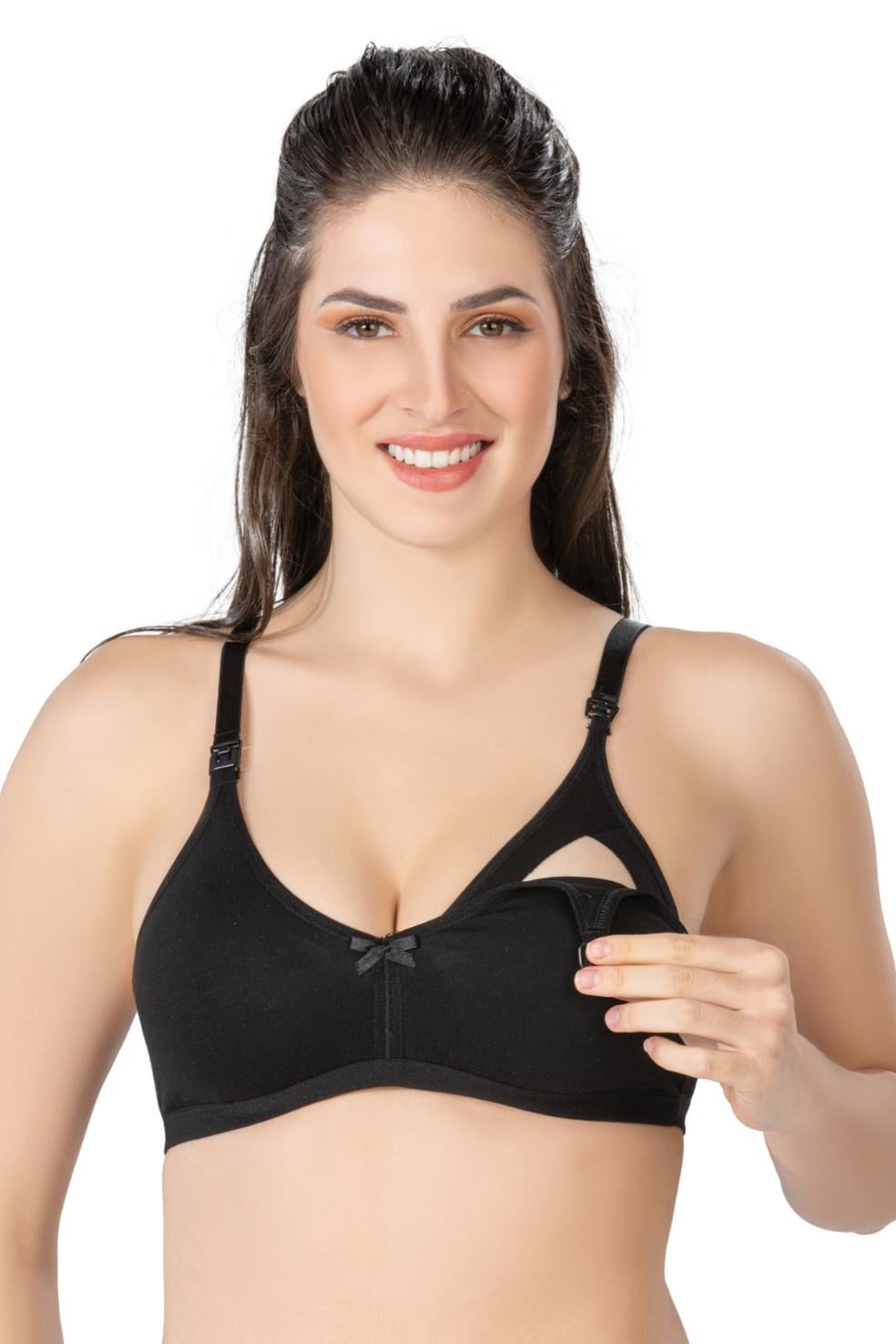 SİYAH DesBerries 1421 Modal Cotton Emzirme Sütyen