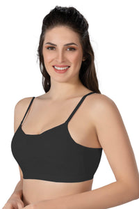 SİYAH DesBerries 1423 Modal Cotton Kaplı Büstiyer