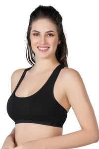 SİYAH DesBerries 1424 Modal Cotton Sporcu Büstiyer