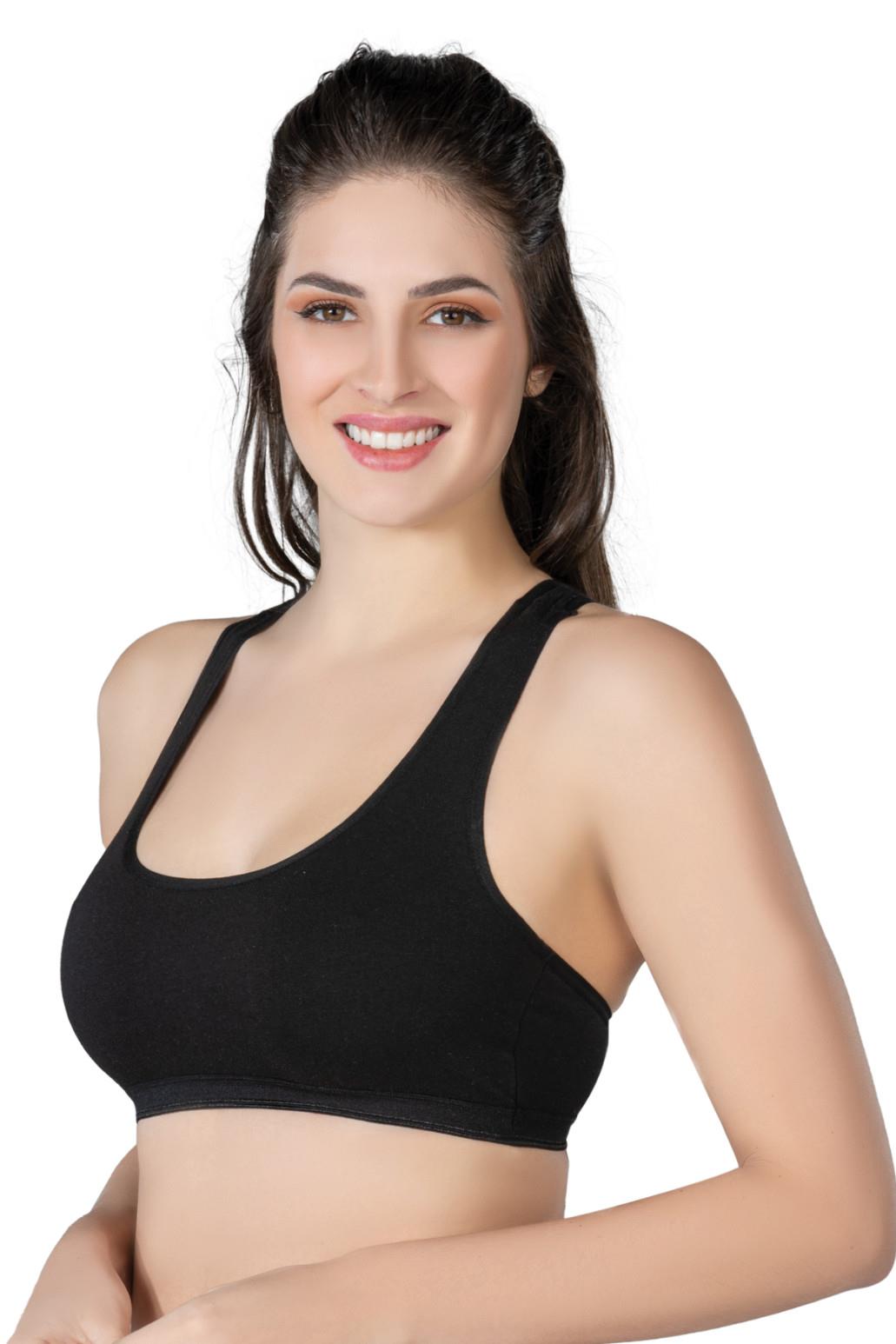 SİYAH DesBerries 1424 Modal Cotton Sporcu Büstiyer