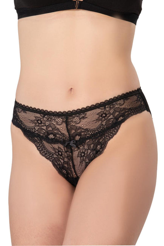 SİYAH DesBerries 1444 Modal Cotton Dantelli Külot