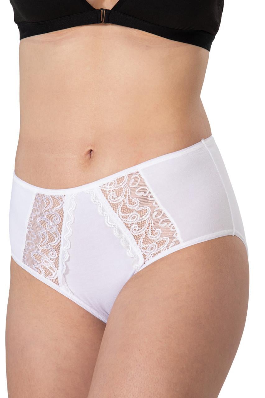 BEYAZ DesBerries 1445 Modal Cotton Yüksekbel Dantelli Külot