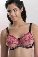 SİYAH BORDO DesBerries 148 B Balenli Toparlayıcı Sütyen