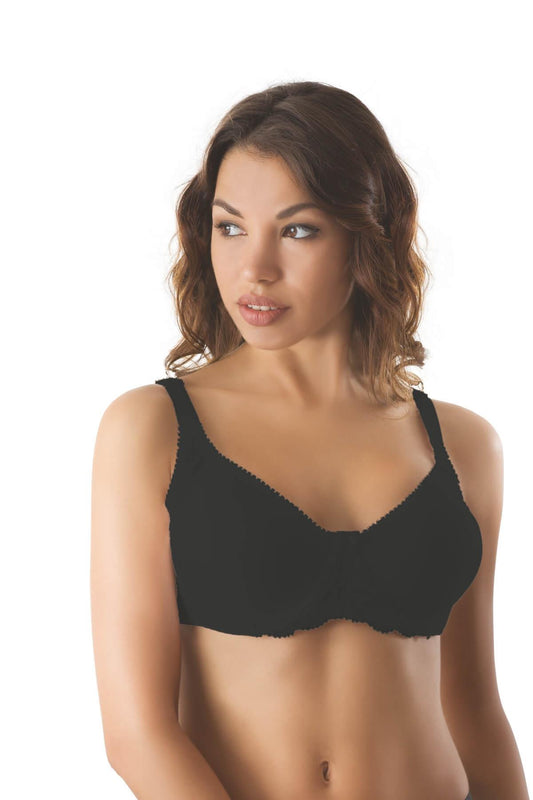 SİYAH DesBerries 164 B Balenli Dantelli Sütyen