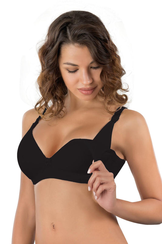 SİYAH DesBerries 166 C Balenli Pedli Emzirme Sütyen