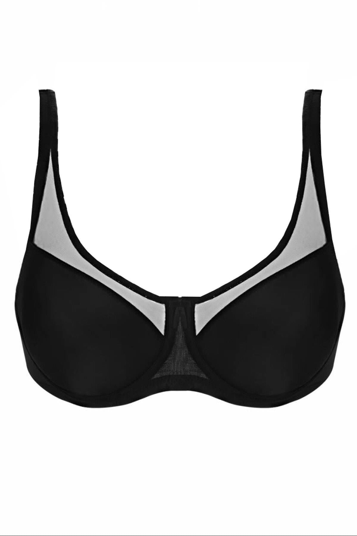 SİYAH DesBerries 167B Pedli Tül Toparlayıcı Sütyen