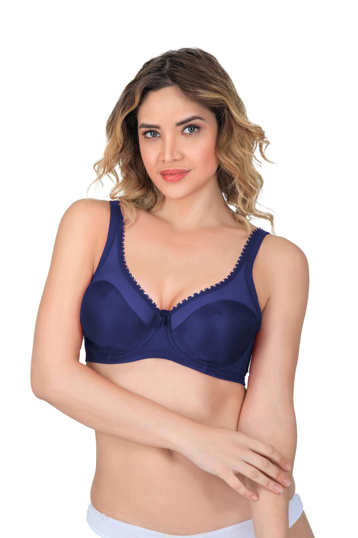 LACİVERT DesBerries 169 B Basic Balenli Toparlayıcı Sütyen