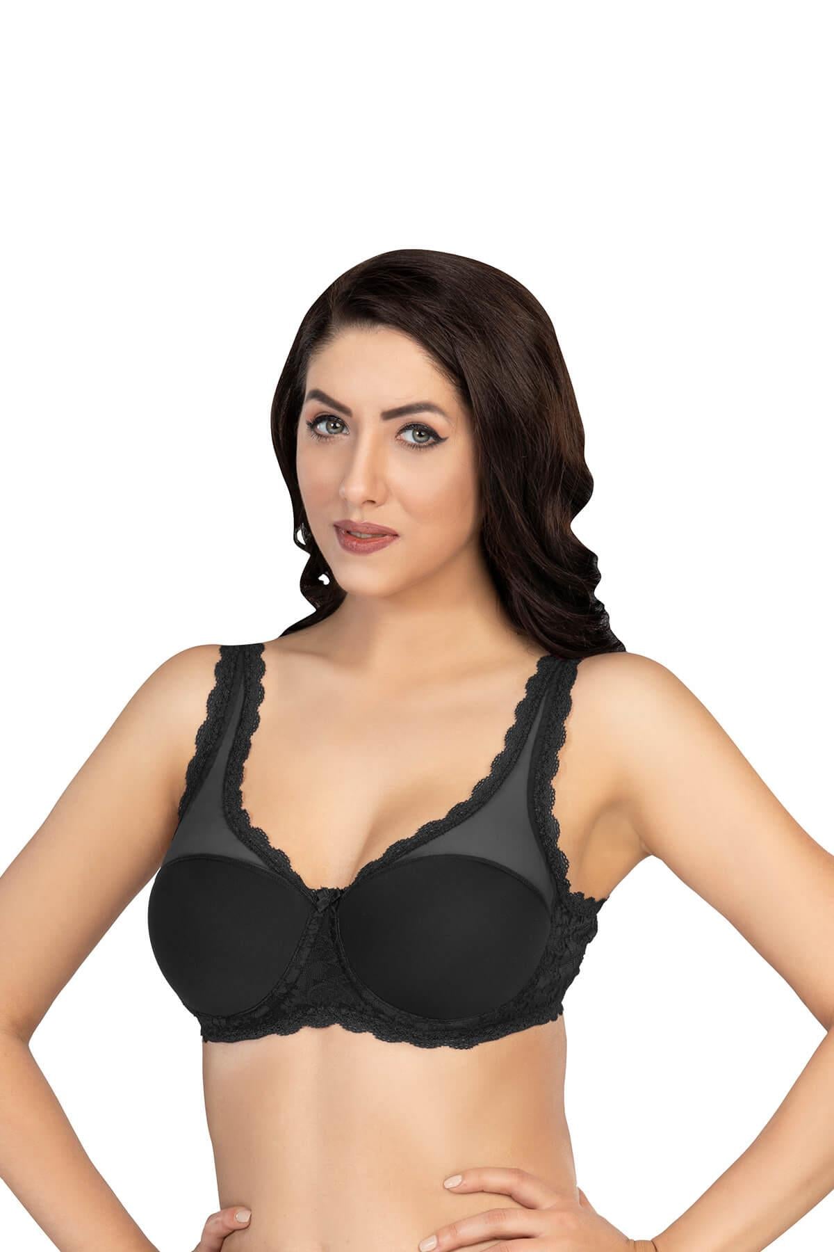 SİYAH DesBerries 172 B PEDLİ DANTELLİ BALENLİ MİNİMAZER SÜTYEN