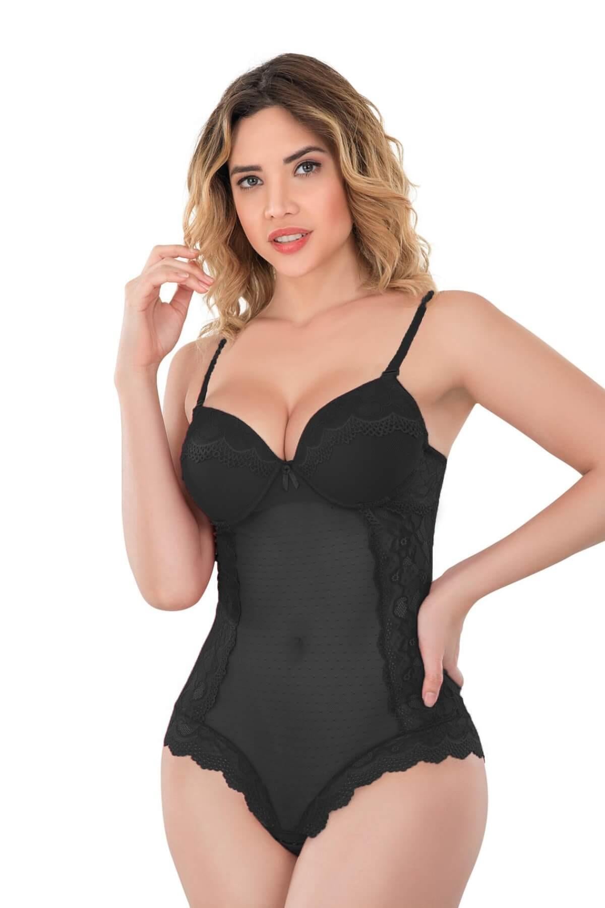 SİYAH DesBerries 176 Dantelli Body