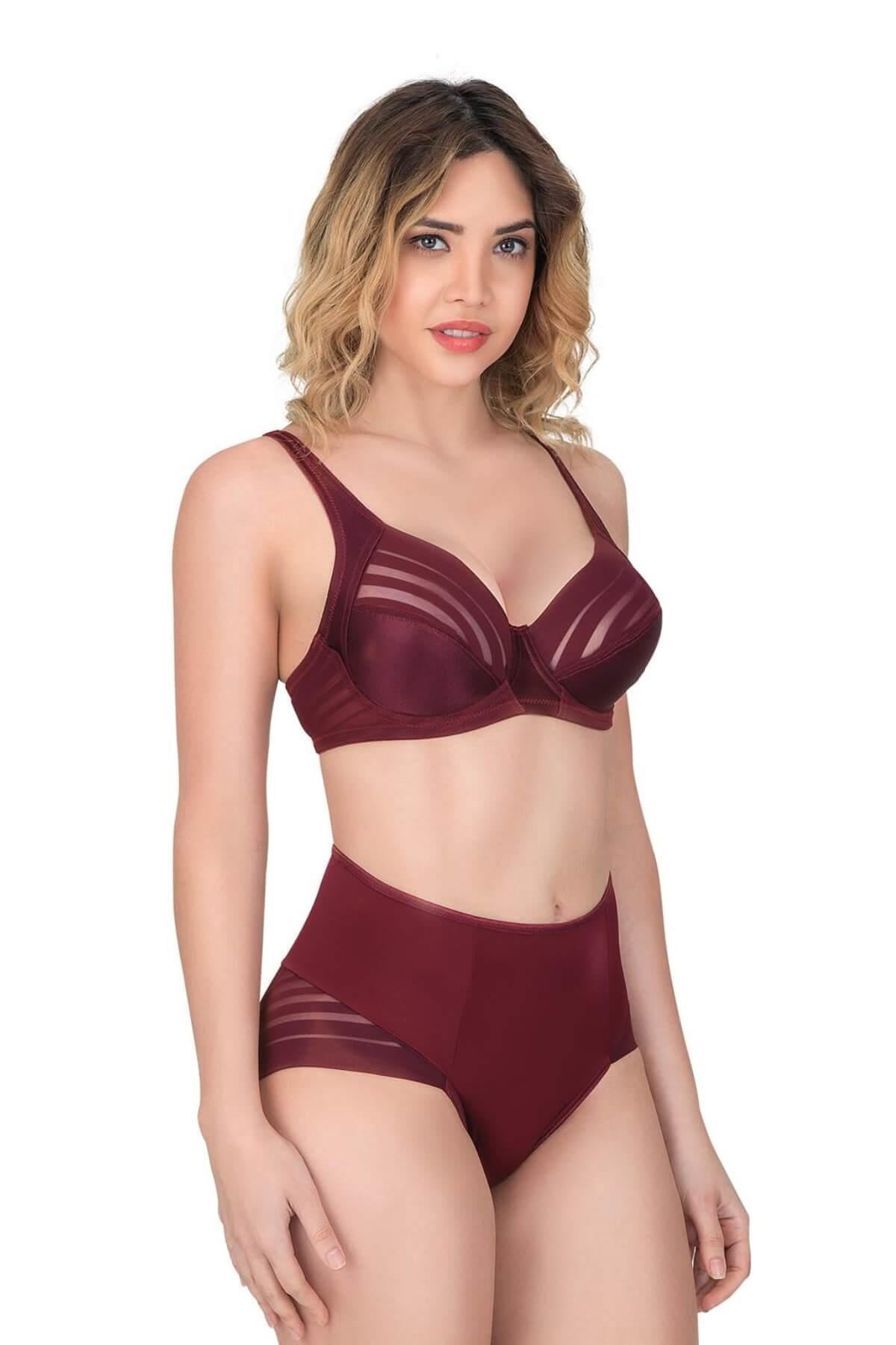 BORDO DesBerries 177 C Toparlayıcı Sütyen Takım