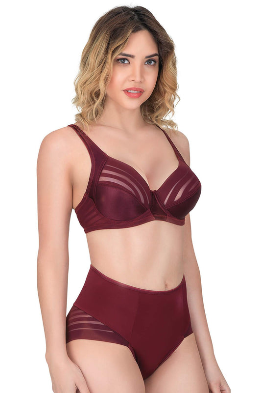 BORDO DesBerries 177 D Toparlayıcı Sütyen Takım