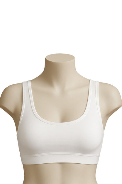 BEYAZ DesBerries 1816 6'Lı Pedli Kalın Askılı Alıştırma Sütyeni