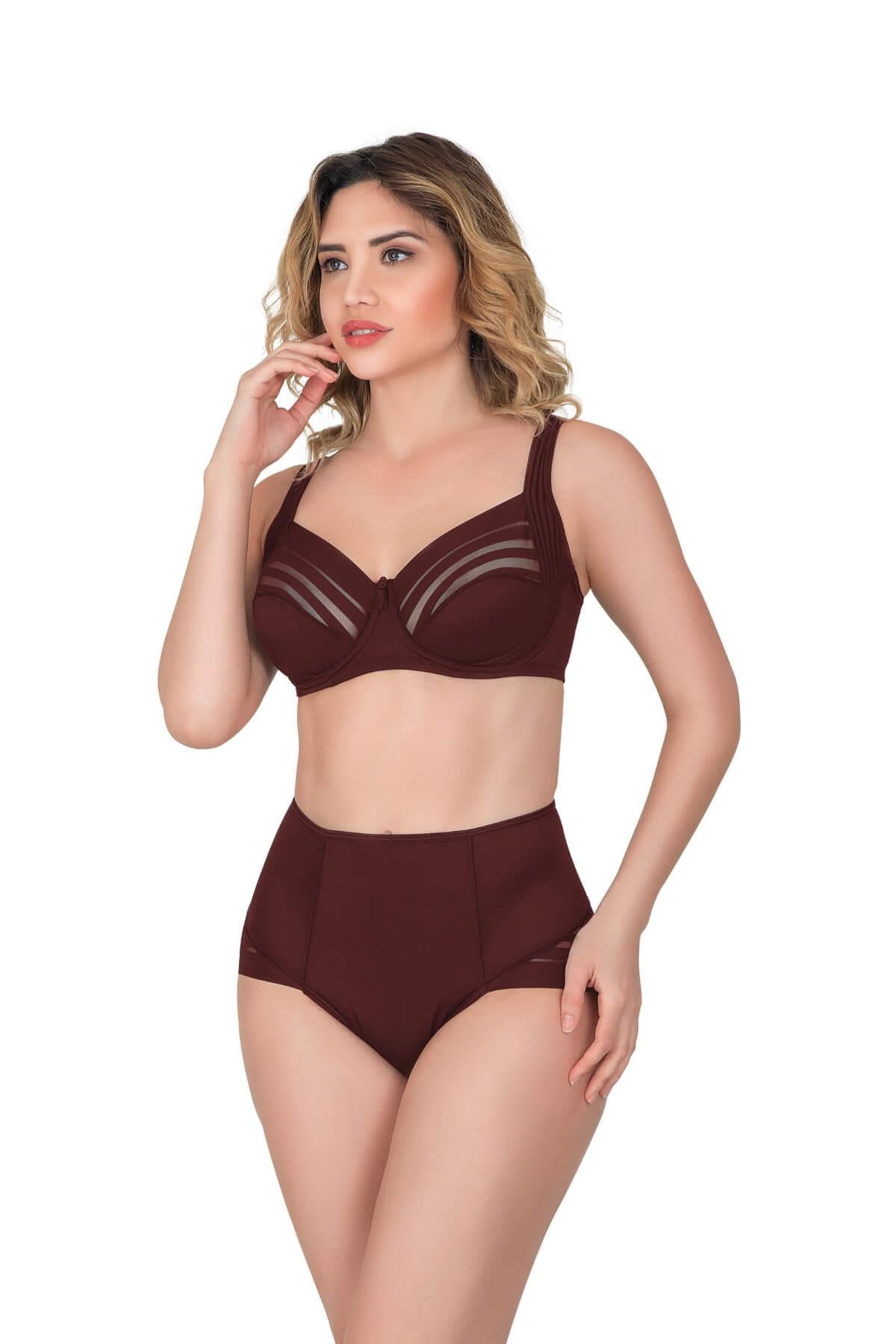 BORDO DesBerries 183 C Yan Destekli Toparlayıcı Balenli Sütyen