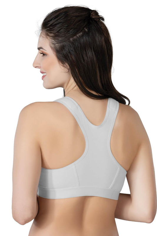 GRİ DesBerries 184 B Önden Fermuarlı Sporcu Penye Sütyen