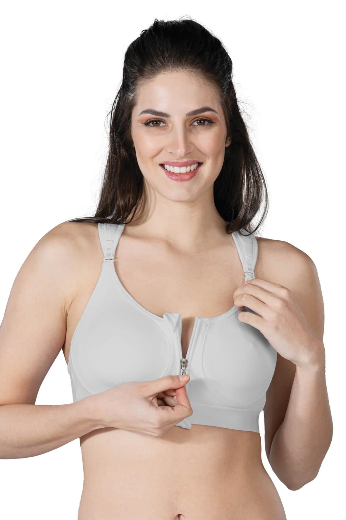 GRİ DesBerries 184 B Önden Fermuarlı Sporcu Penye Sütyen