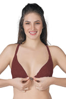BORDO DesBerries 187 C Önden Açılır Balenli Sporcu Sütyen