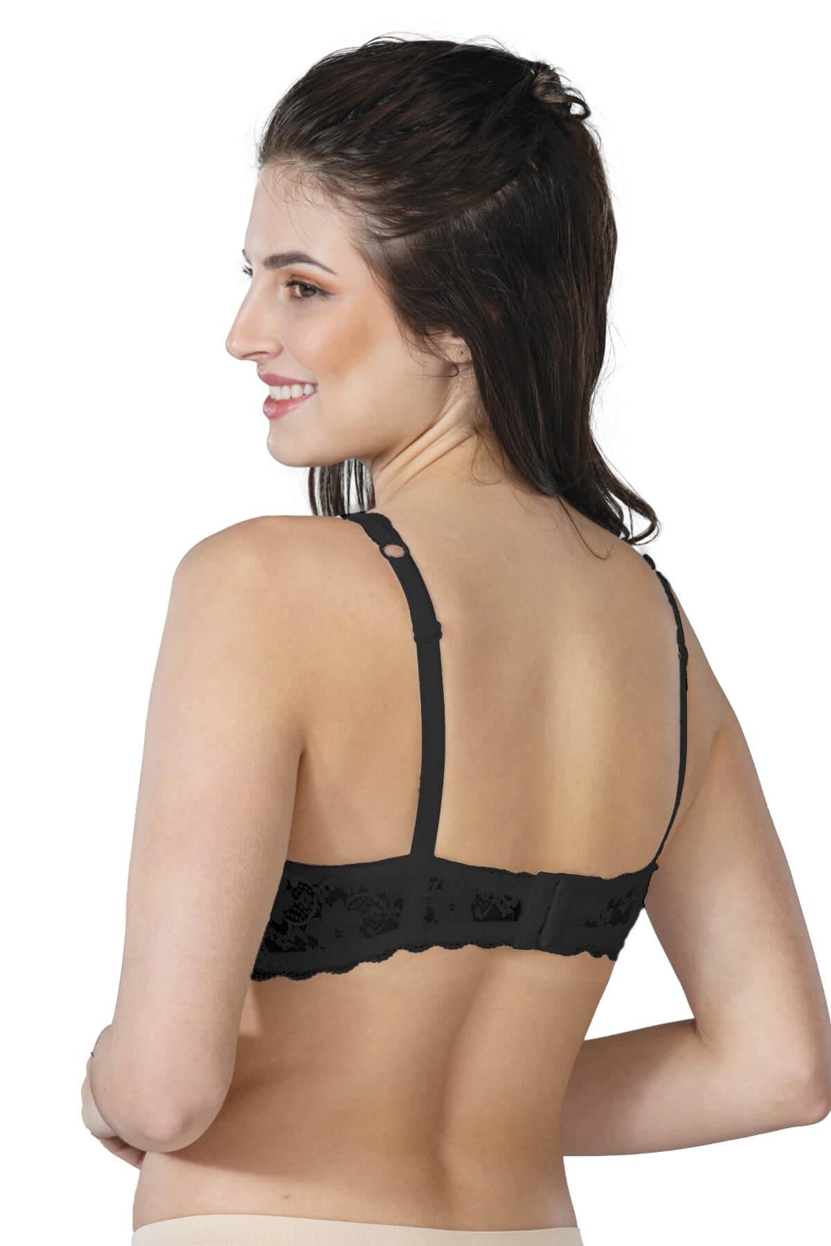 SİYAH DesBerries 188 B Pedli Dantelli Telli Toparlayıcı Sütyen