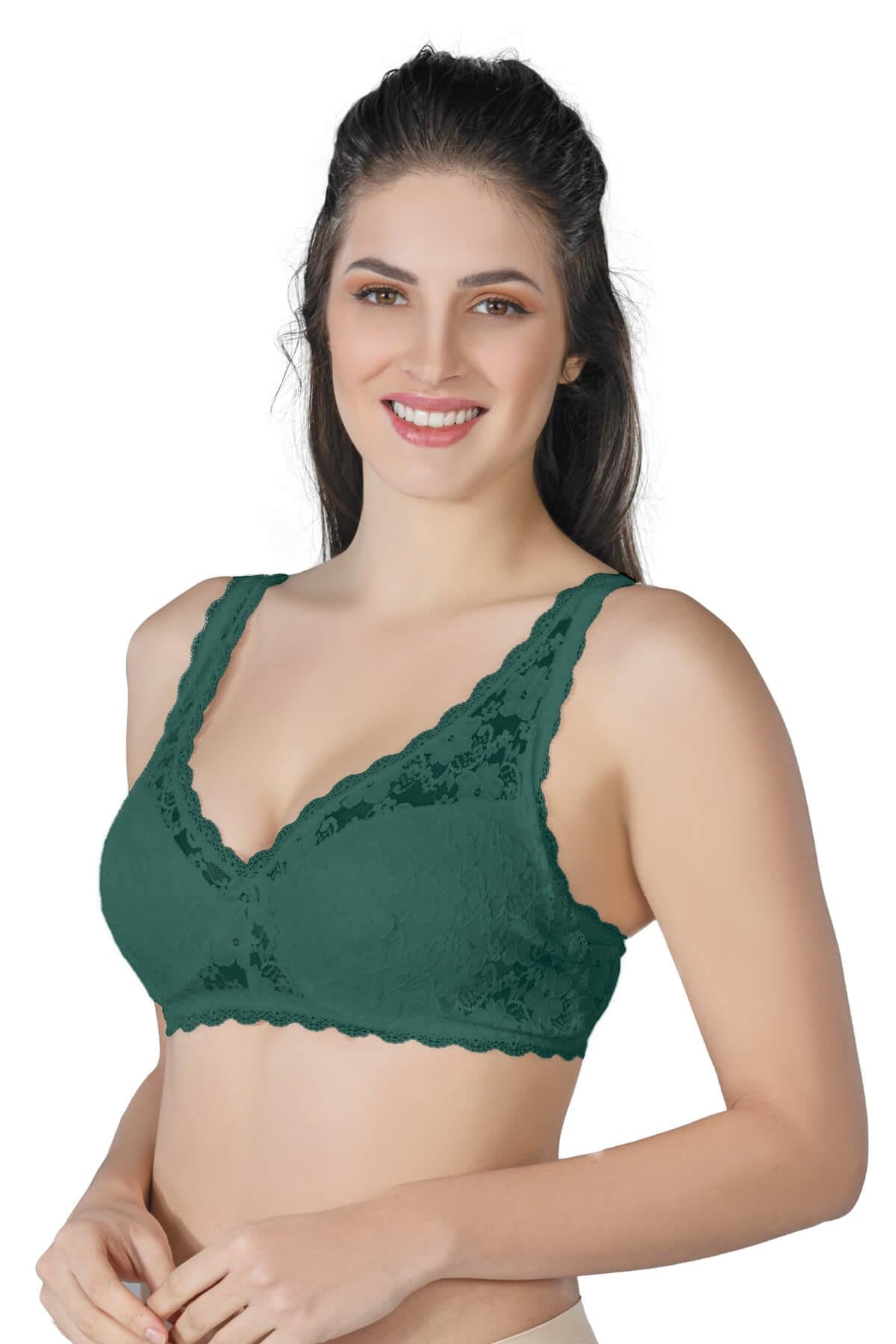 YEŞİL DesBerries 188 C Pedli Dantelli Telli Toparlayıcı Sütyen