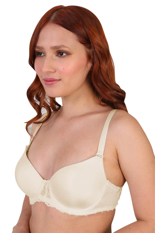 EKRU 189B Pedli Dantelli Balenli Sütyen