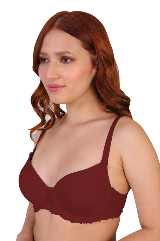 BORDO 189D Pedli Dantelli Balenli Sütyen